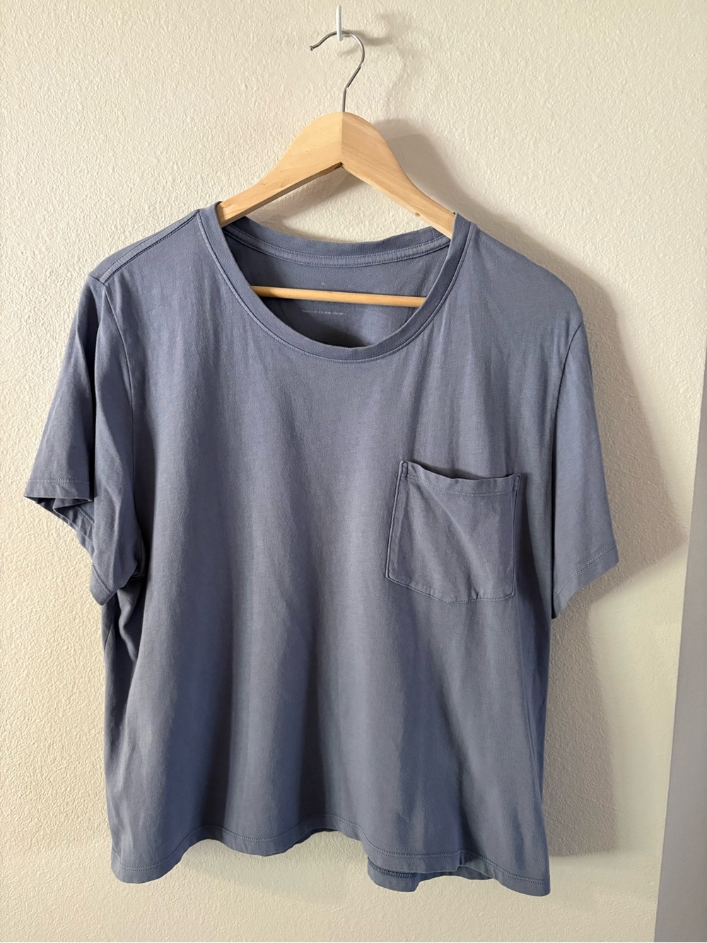 Everlane Box cut Short-Sleeve Pocket Tee — Slate Blue